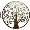 DRW 158144B - Applique Quadro Rotondo in Metallo con Albero della Vita Dorato, 40 x 1 x 40 cm, 40 x 1 x 40 cm