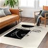 Livabliss Spokane Tappeto Salotto Moderno Astratto Tappeto Soggiorno, Camera da Letto, Pranzo Moderni Tappeti Effetto Marmo, Morbido e Pelo Corto, Ampio 152x213 cm, Neutral Avorio e Nero