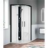 Novellini Glax 1 2.0 R 90x90 Cabina Multifunzione con Hammam - Colore: Silver - Rubinetteria: Termostatico - Altezza Piatto Doccia: CM 4.5