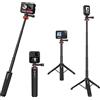 MotuTech Mini treppiede portatile per Insta360 One X3 X2 X GoPro Hero 11 10 9 8 7 6 5 4 DJI Action 2/1 Action Camera Allungabile Regolabile 51 cm - 17cm Selfie Vlog