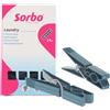 Sorbo Mollette per bucato riciclate, Extra Resistenti, Protezione UV, in plastica Riciclata al 98%, Impugnatura Antiscivolo, Confezione da 24