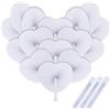 iZoeL 48 Pezzi Ventagli Pieghevoli Bianchi Ventaglio Pieghevole Forma Cuore Ventaglio Matrimonio Maniglia Plastica per Regali Gli Invitati Bomboniera Ospiti Baby Shower Compleanno Ventagli Matrimonio