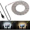 FOLGEMIR Retroilluminazione TV LED, 2 metro 120 LEDs - Bianca Caldo, Striscia luminosa LED, Adatto per HDTV e PC a schermo piatto, Flessibile, Impermeabile - IP65