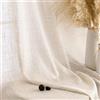 MIULEE Voile Tende Lino Tenda a Pannello Tende Per Interni Traslucido Tende Camera da Letto moderne per soggiorno Lino Trasparente per Porte Balcone Adatte 140x145 cm Riso Bianco 2 Pannelli