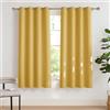 PONY DANCE Tende Termiche Isolanti per Interni 2 Pezzi L140 x A175 cm | Giallo, Oscuranti, Decorazione, Privacy, Anti-UV, per Soggiorno, OEKO-TEX, Eleganti, Blackout Curtains, Moderne