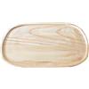 Wooden World - Vassoio da portata in legno di quercia da cucina vintage in legno naturale 26 cm