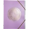 Exacompta - Rif. 56890E - 1 selezionatore Ellipse - con elastici - copertura in polipropilene riciclato con timbratura oro rosato - 6 scomparti - per A4 - dim 25 x 32 cm - colori casuali
