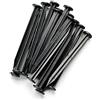 WDB Chiodo in plastica da 18 cm, per bordi flessibili e bordi di pavimentazione, chiodi di fissaggio in plastica, 50 pezzi, colore nero, RAL 9005