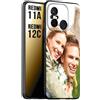 CUSTOMIZZA - Custodia cover nera morbida in tpu compatibile per Xiaomi Redmi 11A - 12C personalizzata con foto immagine scritta a piacere