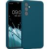 kwmobile Custodia Compatibile con Samsung Galaxy A34 5G Cover - Back Case per Smartphone in Silicone TPU - Protezione Gommata - petrolio matt