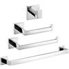 TURS 4 pezzi Bagno Accessorio Impostare SUS 304 Acciaio Inox Supporto di Carta Igienica Portasciugamani Accappatoio Anello Asciugamano Montaggio a Parete, Lucidata, Q7P-4PCS-A