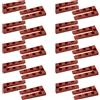AERZETIX - C65110 - Set di 20 cunei da carpentiere per livellamento di porte e finestre 78x38x10mm - in plastica - colore rosso tegola - mobili fissaggio lavori montaggio arredamento interno
