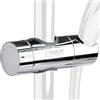 H&S Asta Supporto Universale per Soffione Doccia - Porta Telefono Doccia Cromato e Facile da Installare - Reggi Doccino Regolabile e dal Design Elegante - Attacco Doccia