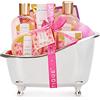 SPA LUXETIQUE Set Regalo Donne-8 Pezzi Rosa Cofanetto Regalo Donna Beauty con Bombe da Bagno,Vasca Decorativa,Idee Regalo Natale Donna,Regalo Festa della Mamma,Regali di Compleanno San Valentino