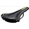 CUCUBA Sella Montegrappa In Eco Pelle da Bici per Uso E-Mtb Gravel Enduro Menador 3400 Unisex Imbottitura in Memory Foam Nero/Giallo