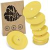 MySweetStitch - 10 x FreeStyle Libre 1 & 2 cerotti sensore, Overpatch rotondo Ø 65mm, con foro di ventilazione, cerotto impermeabile, traspirante, Giallo
