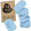 MySweetStitch - 10 x FreeStyle Libre 1 & 2 cerotti sensore, Overpatch ovale Ø 70 x 55mm, con foro di ventilazione, cerotto impermeabile, traspirante, delicato sulla pelle, Ice Blue