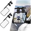 DAZZTIME Specchietti per Roulotte,2 Pezzi Caravan Specchietti Laterali Aggiuntivi,Specchi Supplementari,Specchio del Rimorchio,Specchio di Traino Universale Regolabile,Per Motorhome,Rettangolo arrotondato A