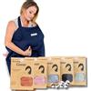 Bisoo Copri Seno Allattamento 100% Mussola - Sciarpa Regolabile e Traspirante - Copertura Multifunzionale con Borsa Inclusa - Blu Marina