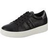 Geox D Skyely E, Sneakers Donna, Nero Grigio Black Gun, 37 EU
