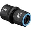 Fiskars Raccordo per Tubi, Misura Universale, Ø 13-15 mm (1/2 - 5/8), FiberComp, 30 g, Nero/Blu, STOP, 1054789