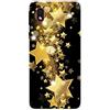 MUTOUREN Cover per Samsung Galaxy A20S Custodia in Silicone TPU Trasparenti Ultra Sottile AntiGraffio Antiurto Protettivo Case con Pellicola Proteggi Schermo, Stelle Scintillanti Dorate