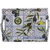 DRW Vassoio rettangolare in melammina con manici con olive piccole dimensioni 4x25x35 cm