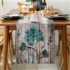 Hanrunsi Grigio Runner Estate Runner Tavola Moderno Decorazioni Runner Tavola Gigli Blu-Verdi Decorazioni Runner per Il Tavola del Tavolo da Pranzo Della Cucina Runner da Tavola Decorazione per Casa 40x140 cm