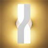 KAWELL 12W Moderno Applique da Parete LED Dimmerabile Interno Lampada Acrilico LED da Muro per Camera da Letto Salotto Comodino Soggiorno Corridoio Scale