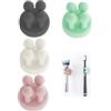 Zayin silicone portaspazzolino multifunzione gancio impermeabile autoadesivo per spazzolino da denti supporto per parete per appendere bagno,cucina,soggiorno (Nero,bianco,rosa,verde)