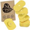 MySweetStitch - 10 x FreeStyle Libre 1 & 2 cerotti sensore, Overpatch ovale Ø 70 x 55mm, con foro di ventilazione, cerotto impermeabile, traspirante, delicato sulla pelle, Giallo