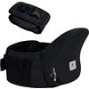 Bebamour marsupio pieghevole marsupio ergonomico marsupio marsupio per 0-36 mesi marsupio zaino(A Black)
