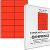 Imprimiz Etichette Adesive multiuso A4-105 x 49,5 mm - Colore fluo Rosso Opaco - 100 Etichette / 25 fogli - Per stampanti Laser/a getto d'Inchiostro