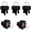 LiteTour 6 Pezzi Primer Bulb Snap in Primer Bulb Pump 188-512 Sostituzione per Artigiano Poulan Husqvarna Motosega Compatibile con Roybi Homelite Zama Walbro Trimmer a Gas Soffiatore Decespugliatore