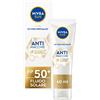 NIVEA SUN Crema antimacchia viso Luminous630 FP 50+ in tubetto da 40 ml, Crema solare viso 50+ per un colorito uniforme e luminoso,Crema viso acido ialuronico e vitamina E per uso quotidiano