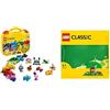 LEGO 10713 Classic Valigetta Creativa, Contenitore Mattoncini Colorati & 11023 Classic Base Verde, Tavola per Costruzioni Quadrata con 32x32 Bottoncini