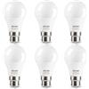 DiCUNO Lampadina LED B22, 9W equivalente a 60W alogena, Bianco caldo 2700K, 806lm, CRI 90, Non dimmerabile, Lampadina baionetta LED B22 standard per illuminazione domestica, 6 Pezzi