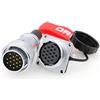 DRRI WEIPU WS28 Heavy Duty Assemblaggio 500V 10A 17 Pin Metal Aviation Paratia Connettore Automotive Presa elettrica per sistemi di controllo industriale