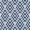 JOLIHOME Bianco e Blu Carta da Parati Autoadesiva Geometrica Strisce di Diamante Staccare e Attaccare Carta a Contatto Adesivo Murale Plastica Adesiva Film Vinilico per Bagno Impermeabile 44,5x500cm