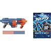 Nerf Hasbro Nerf Elite 2.0-Shockwave RD-15, Colore, Standard & Nerf Confezione ricarica Include 50 dardi 2.0 ufficiali, compatibile con tutti i blaster Nerf Elite