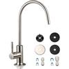 iSpring GA1-BN Rubinetto ad Osmosi Inversa per Impieghi Gravosi Senza Piombo per Sistemi di Filtrazione dell'Acqua Potabile RO, Nichel Spazzolato