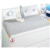 Ruibo Coperta magnetica per tappetino da stiro, copertura alternativa per asse da stiro/lavatrice trapuntata resistente al calore, copertura portatile/tappetino grigio 83 x 45,7 cm