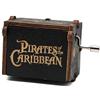 Cuzit, Carillon in legno con manovella, motivo Pirati dei Caraibi, con scritta Pirates of the Caribbean, idea regalo per compleanno, Natale, San Valentino