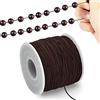 TONIFUL 1 mm x 100 m marrone elastico stringa per la creazione di gioielli, corda elastica per bracciali, collane macramè rattail filo perline sfuso Kumihimo