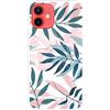 MUTOUREN Cover per iPhone 12 Mini Custodia in Silicone TPU Trasparenti Ultra Sottile Antigraffio Antiurto Protettivo Case con Pellicola Proteggi Schermo, Foglia di Cocco