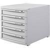 Han - Struttura portadocumenti, con 5 cassetti chiusi, formato B4, linea Contur grigio