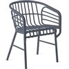 CASAMANIA sedia con braccioli per esterni RAPHIA ALLUMINIO - CM8732-R7024