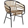 CASAMANIA sedia con braccioli RAPHIA RATTAN - CM8731N-VCNENY