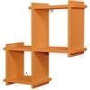 MODULARREDO | NUOVO CUBE, Mensola da Muro, Cubi da Parete, Mensola Cubo, Cubi Arredo, 59x59x20 cm, Arancione, Kit Tasselli Incluso - Made in Italy