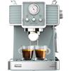 Cecotec Macchina da Caffè Espresso Power Espresso 20 Tradizionale 1350 W, Capacità 1,5 L, Espresso e Cappuccino, 20 Bar e Thermoblock, Vaporetto, Manometro, Design vintage